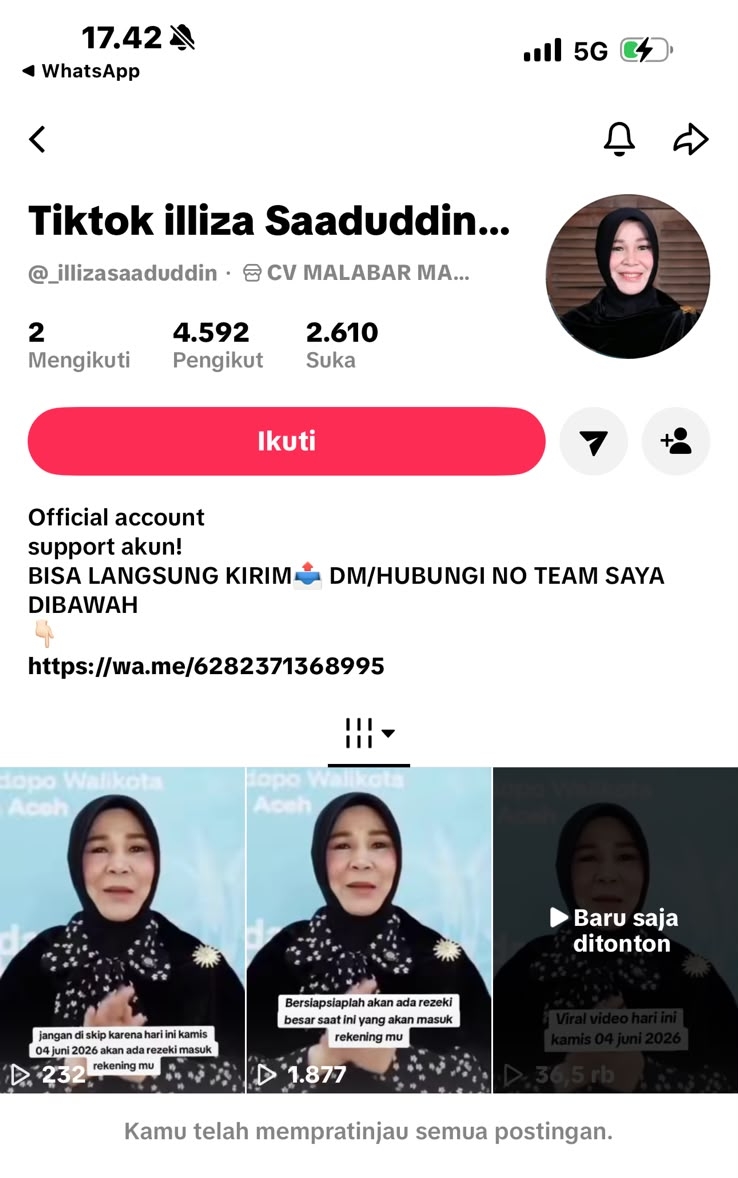 Akun TikTok Catut Nama Wali Kota Banda Aceh, Pemko Tegaskan Hoaks